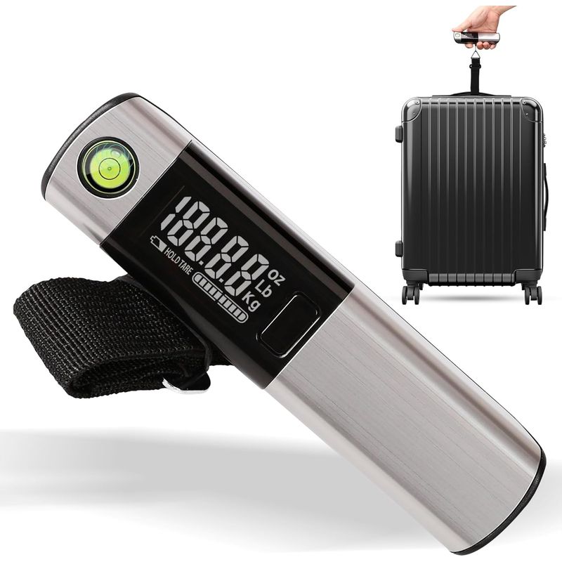 Tragbare Digitale Reisewaage Bis 50 Kg Mit Lcd-bildschirm, Leicht Und Manuell, Betrieben Mit Einer Cr2032-batterie, Kompaktes Und Praktisches Reiseaccessoire.