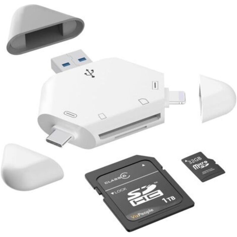 Sd-kartenleser, 3-in-1-speicherkartenleser Für Iphone/ipad Und Usb-c/usb-a-geräte