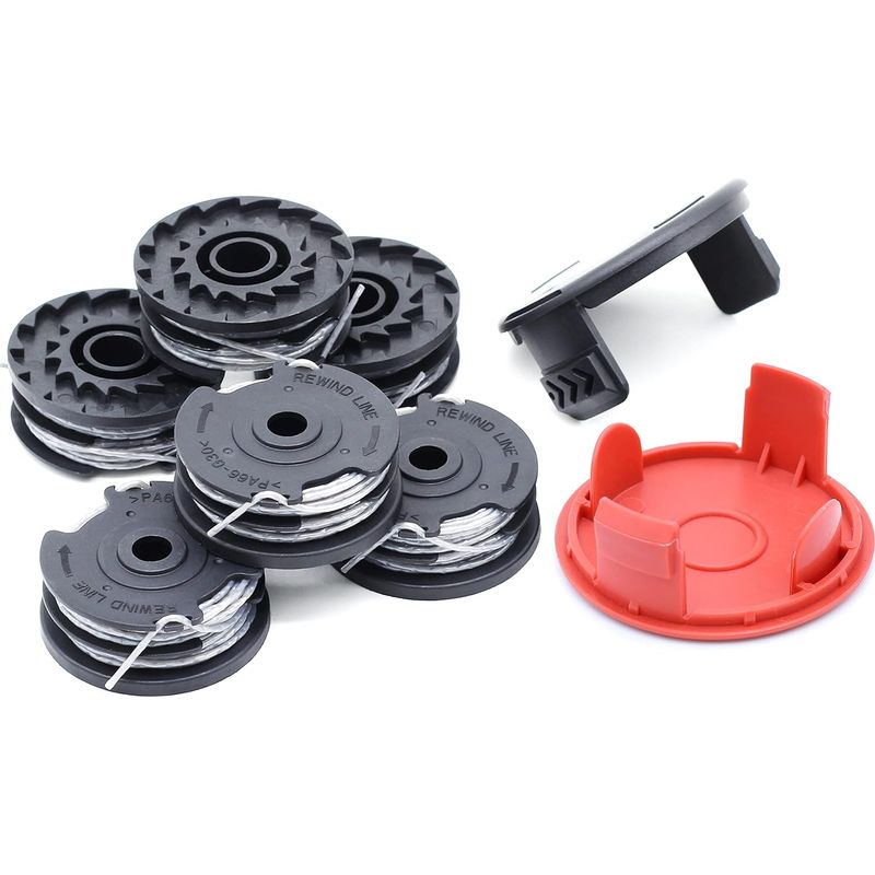 Packung Mit 6 Bosch F016800351 Freischneider-fadenspulen (länge: 6 M, Durchmesser: 1,60 Mm Mit Spulenabdeckung)