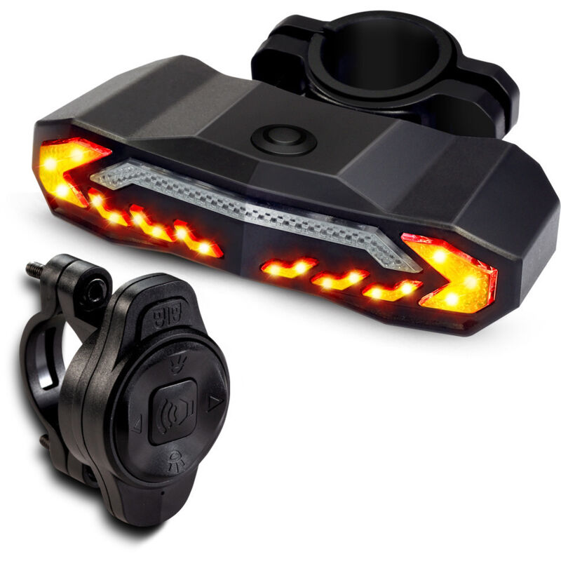 Fahrrad-blink- Und Alarmlicht Mit Halterung, Rücklicht Mit Fernbedienung, 5 Leuchtmodi, Usb-aufladbar, Wasserdicht, Superhell, Maximaler Schutz Und Sicherheit