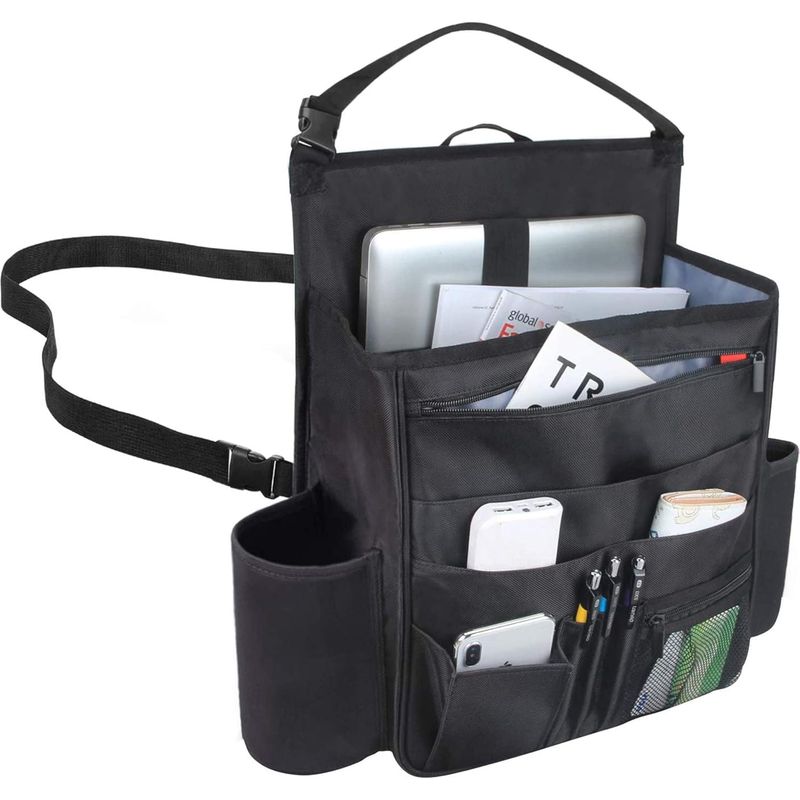 Autositz-organizer, Vordersitz-organizer, Rücksitz-aufbewahrungstasche Mit Laptop- Und Tabletfach, Schwarz