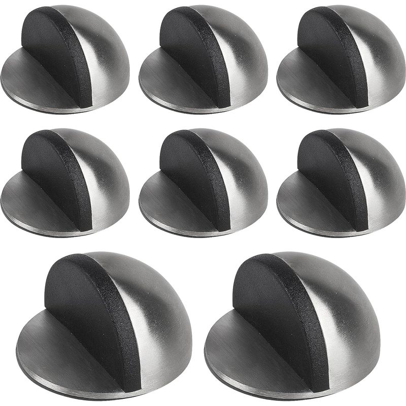 Set Mit 8 Selbstklebenden Türstoppern Aus Edelstahl Mit Gummipads Für Schlafzimmer, Balkontüren, Möbel Und Böden.