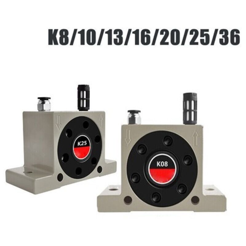 Industrieller Pneumatischer Vibrator Mit Turbine, Pneumatischer Kugeloszillator Der Serie K, Hohe Leistung, Geringer Luftverbrauch Für Schwere Anwendungen (10–100 Hz, 1–8 Bar)