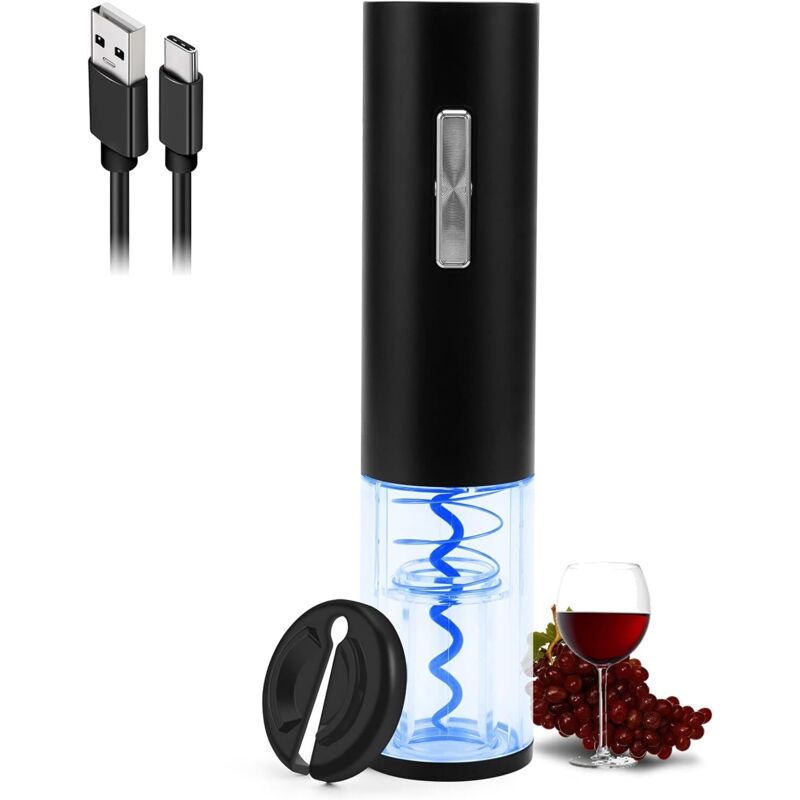 Elektrischer, Automatischer Flaschenöffner Aus Edelstahl Mit Usb-aufladung Für Wein Und Champagner, Mühelos, Mit Integrierter Batterie