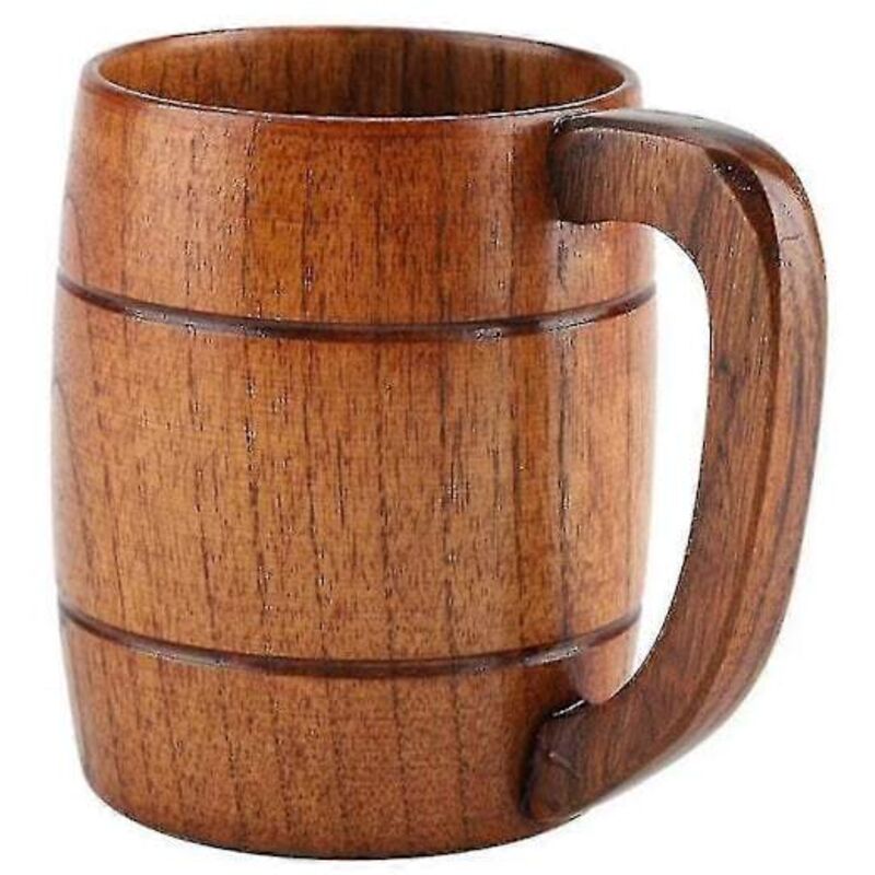 Handgefertigte Holztasse Für Bier Aus Massivem Eichenholz – Robust, Langlebig Und Umweltfreundlich, Ideal Für Liebhaber Handwerklich Gebrauter Getränke