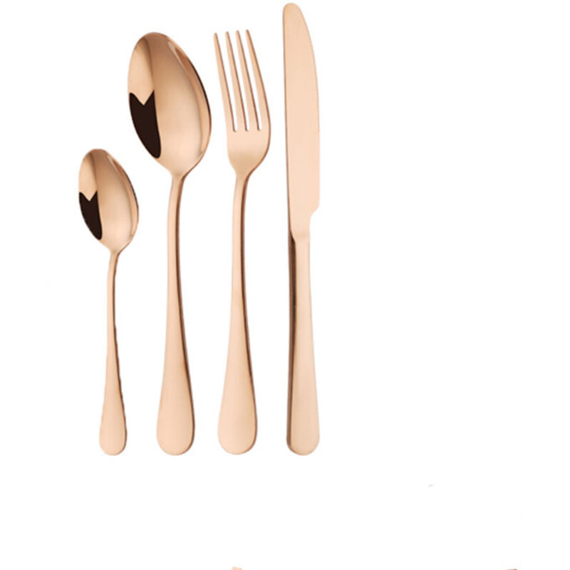 Edelstahl-besteck-set 18/10, 5-teilig, Mit Mattgoldener Oberfläche – Elegant Und Robust, Ideal Für Den Täglichen Gebrauch Oder Besondere Anlässe