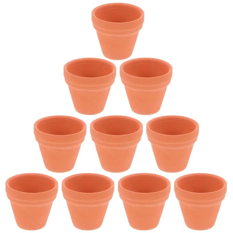 Set Mit 10 Kleinen, Natürlichen Ton-töpfchen (3,5 Cm) – Ideal Für Sukkulenten, Kakteen Und Miniaturpflanzen – Umweltfreundliche, Atmungsaktive Innendekoration