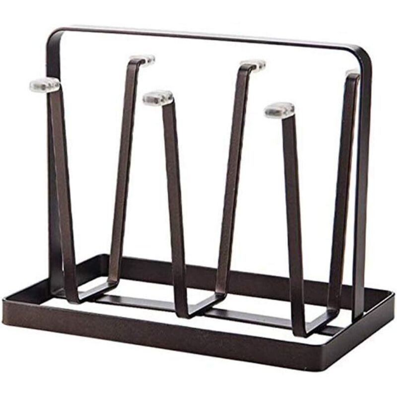 Multifunktionale Flaschenhalter- Und Geschirrtrocknerstation Für Gläser, Tassen Und Geschirr – Edelstahlgestell, Maße 16,8 × 12,5 × 20 Cm – Ideal Für Französische Küchen