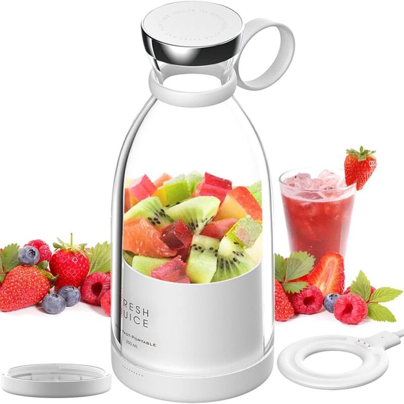 Tragbarer Zitrusfruchtentsafter (350 Ml) – Wiederaufladbarer Elektrischer Mixer Ohne Bpa, Ideal Für Frischen Saft, Obstsmoothies Und Milchshakes