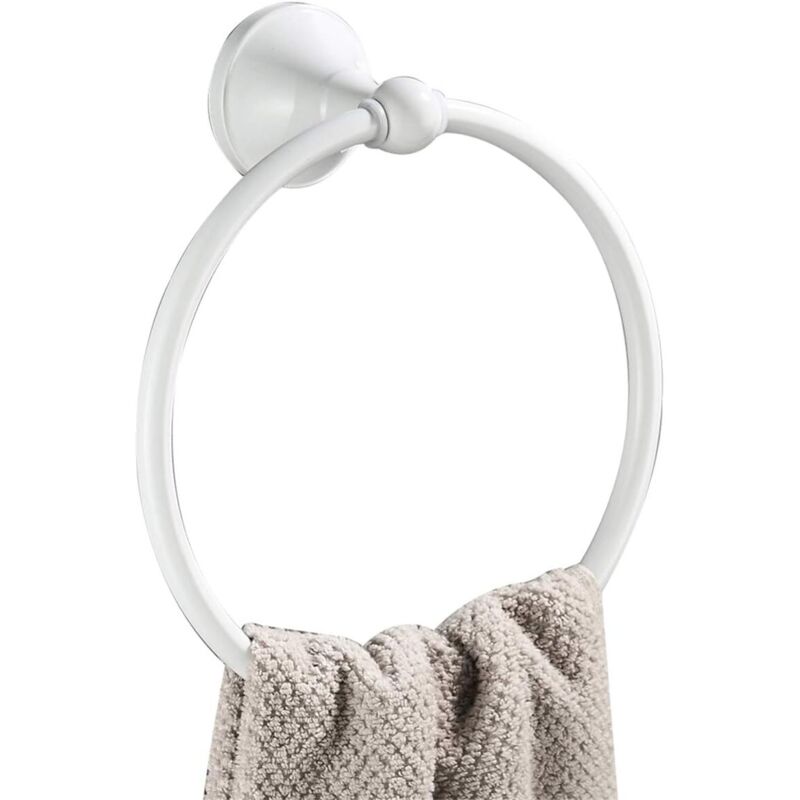 Wandring Aus Weißem Messing Für Handtücher – Elegantes Und Robustes Runder Badezimmer-zubehör Mit Einfacher Wandmontage