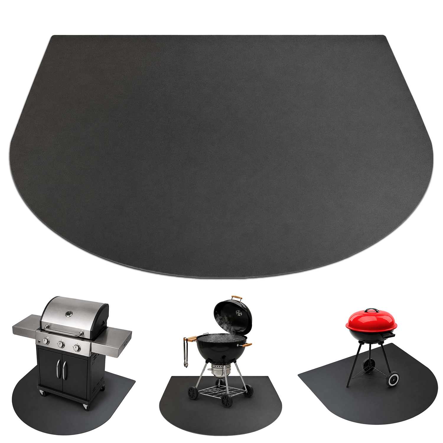 Grillunterlage Bodenplatte Für Grill Bbq Rundbogen Metall Funkenflugsicherung Stahlplatte Schwarz 100x100 Cm