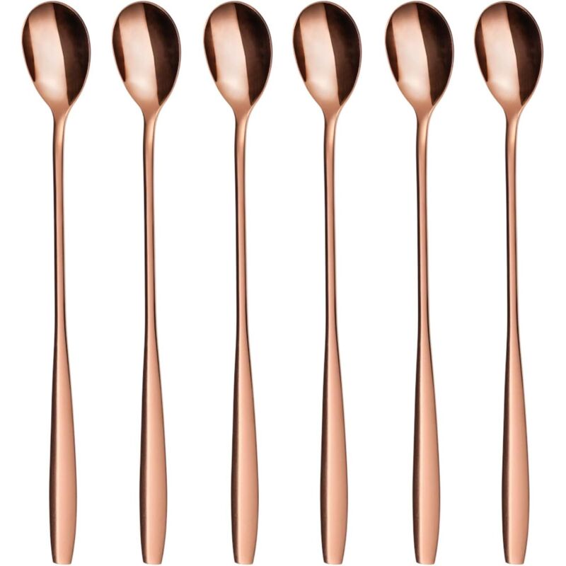 Lange Kaffeelöffel Aus Edelstahl, 19,3 Cm – 6er-set, Ideal Für Latte Macchiato Und Cocktails – Ulisem