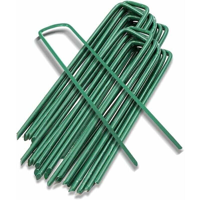 Garten-campingheringe, 20 Stück, Strapazierfähiger Grüner Kunststoff, 15 X 3 Cm, Ideal Für Planen, Mulch, Zäune Und Kunstrasen – Ulisem