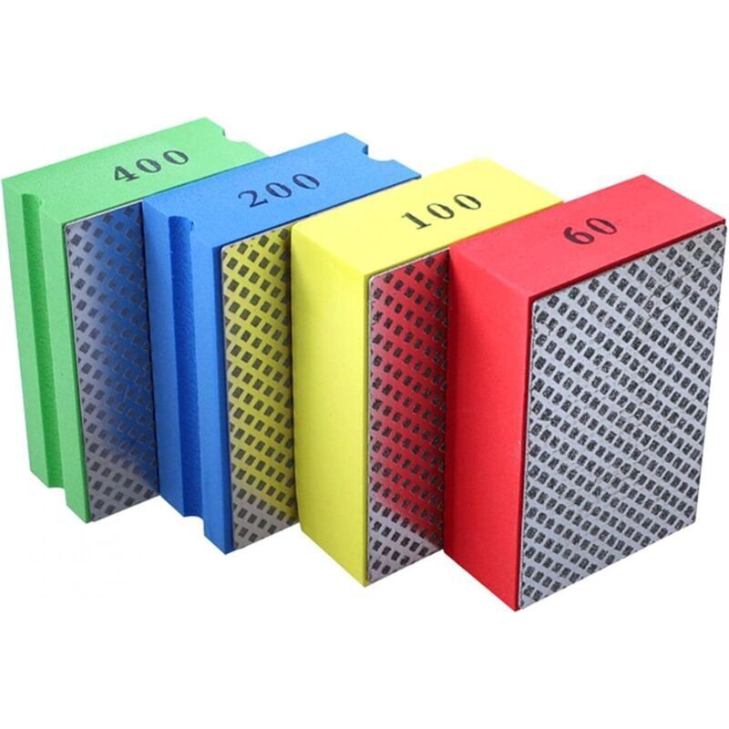 Set Mit 4 Diamantpolierpads Für Keramik Und Glas – Körnungen 60, 100, 200, 400, Profiqualität – Ulisem