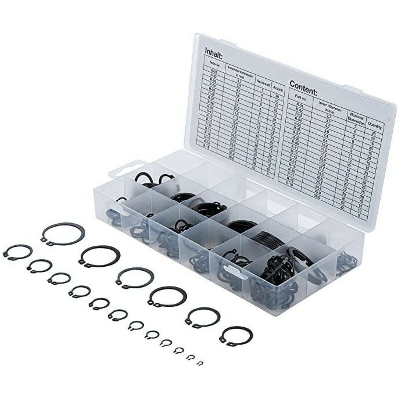 Packung Mit 300 Gehärteten Stahl-sicherungsringen Für Den Außenbereich, Durchmesser 3 Bis 32 Mm Für Die Professionelle Mechanische Montage – Ulisem