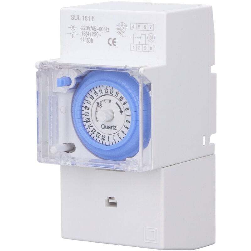 24-stunden-wasserdichter Mechanischer Timer Für Den Außenbereich, Programmierbar, 230 V Wechselstrom, Schutzart Ip44, Wandmontage - Ulisem
