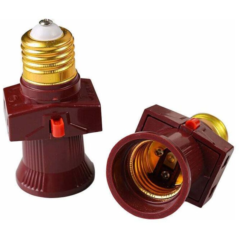 Set Mit 2 E27-fassungen Mit Integriertem Schalter, 6 A, 250 V, Energieklasse A, Schraubstecker Für Led-lampen – Ulisem