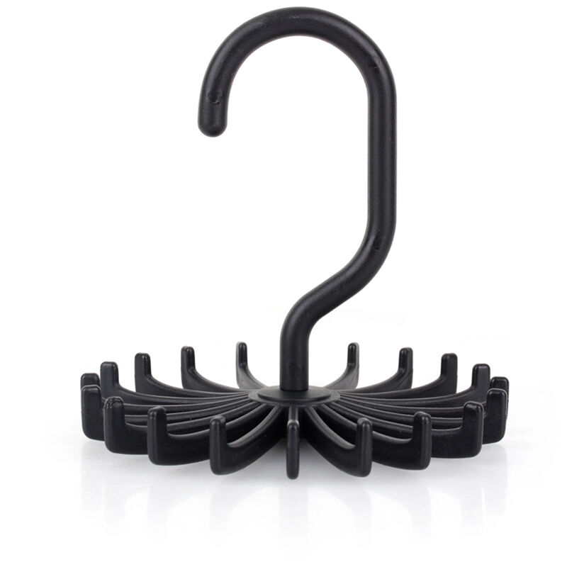 Verstellbarer, Drehbarer Krawattenhalter Mit 20 Haken, Wandhalterung Für Krawatten, Schals Und Gürtel, Verchromtes Metall, 35 Cm Hoch – Ulisem
