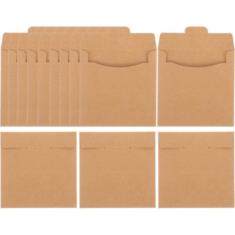 Kraftpapierhüllen Für Cds/dvds, 50er-pack, Schutz Vor Kratzern Und Staub, Standardgröße 14 X 12,5 Cm – Ulisem