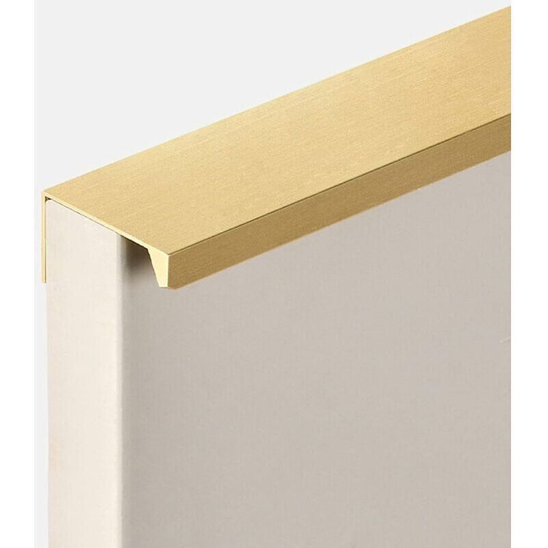 Unsichtbare, Eingelassene Möbelgriffe – 8er-set Aus Goldfarbenem Aluminium Für Moderne Schränke Und Schubladen – Ulisem