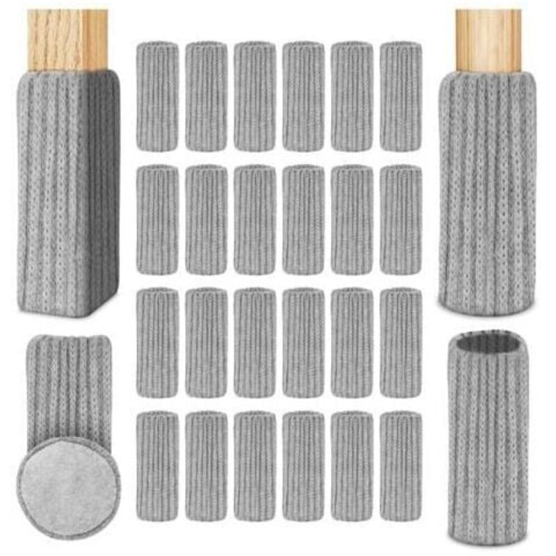 Rutschfeste Stuhlbeinsocken – 24er-packung, Filz, Bodenschutz Für Möbel Und Büros – Ulisem