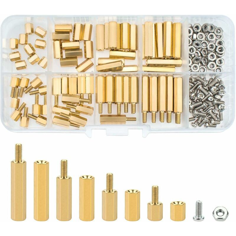M3-sechskant-abstandshalter Aus Messing Für Leiterplatten – 120-teiliges Set – Ulisem