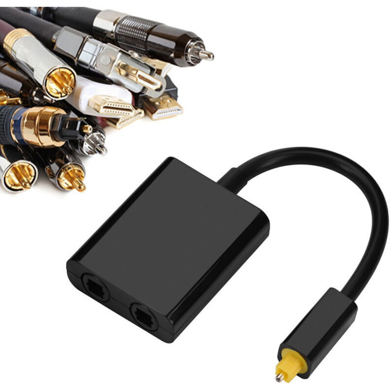 Optischer Audio-splitter 1 Auf 2, Jitterarme Glasfaser, Metallstecker Für Av-receiver Und Fernseher – Ulisem