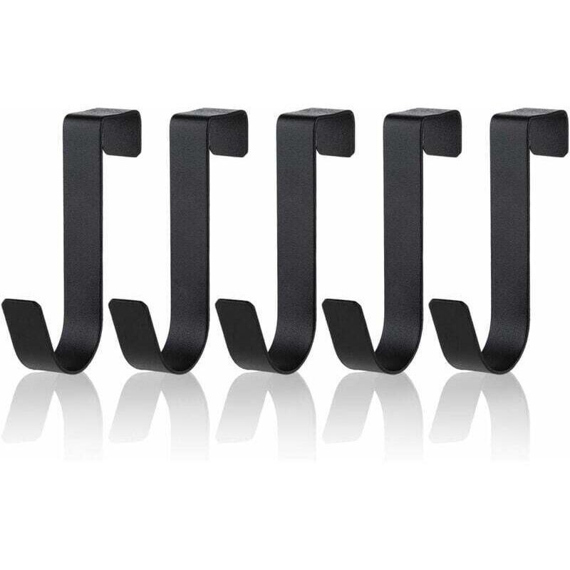 Handtuchhaken Aus Edelstahl, 2,1 Cm, 5er-set, Mattschwarz, Feuchtigkeitsbeständig, Für Rahmenlose Glasduschtüren – Ulisem