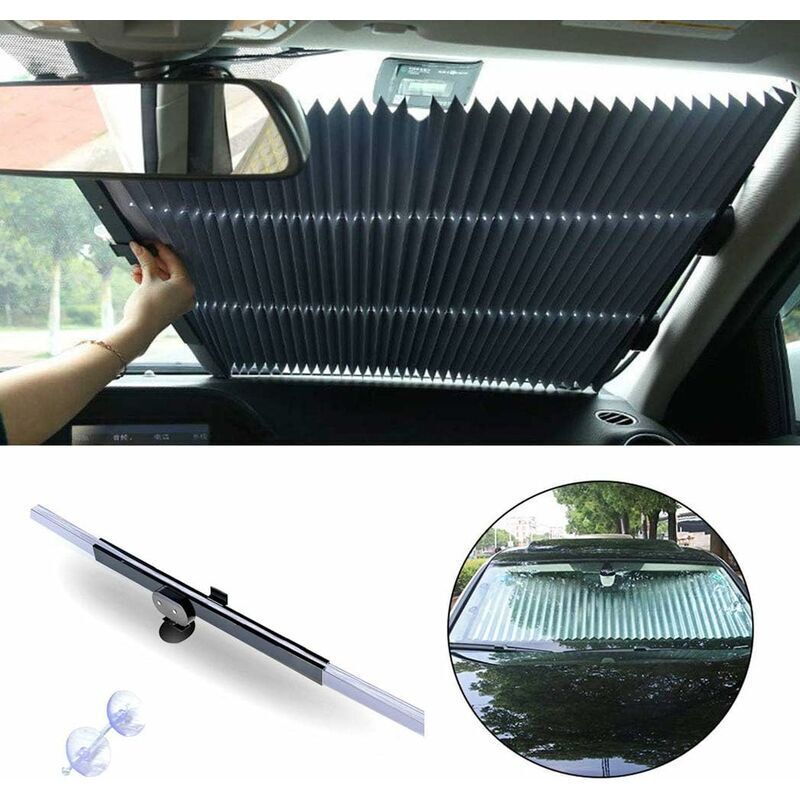 Automatische, Einziehbare Sonnenschutzblenden Für Autos, 2-teilig, Uv-schutz, Windschutzscheibenabdeckung, Kompatibel Mit Suvs, Limousinen Und Lkws - Ulisem