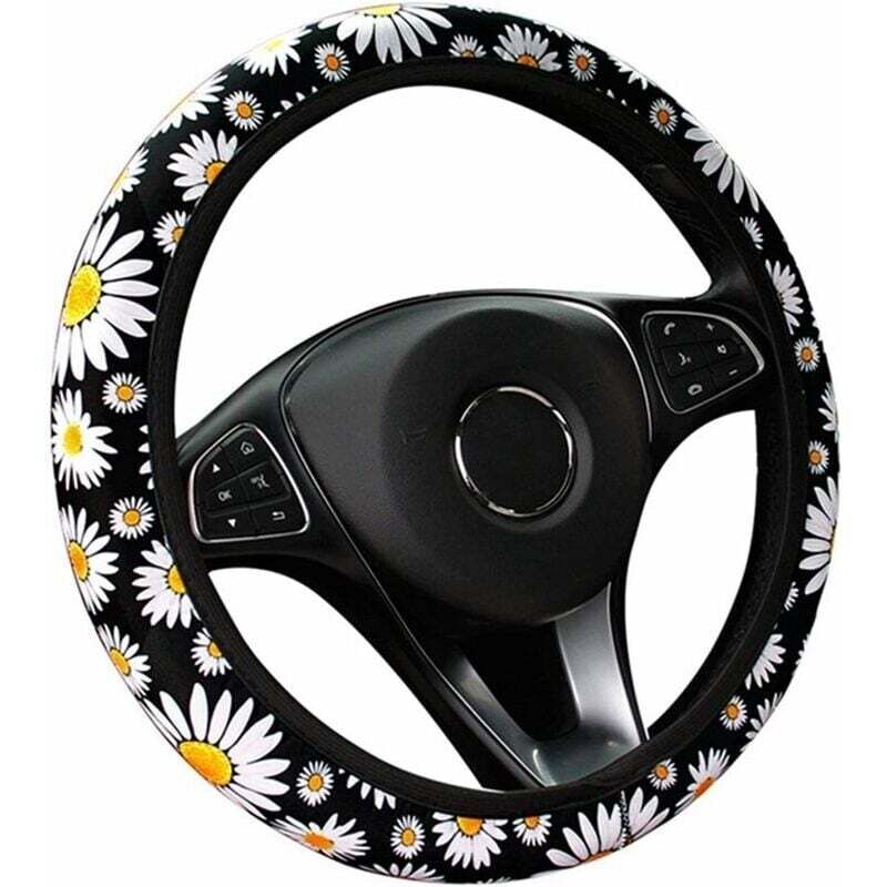 Lenkradbezug Mit Gestricktem Gänseblümchenmuster (ohne Ring), Elegante Und Weiche Autoinnenausstattung - Ulisem