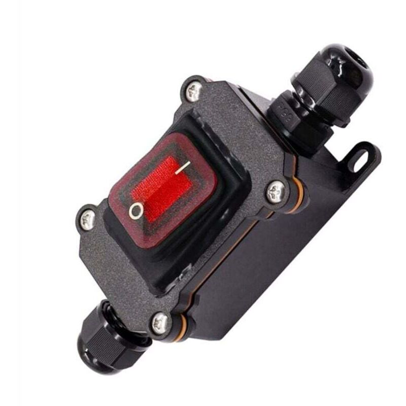 Ip67 Wasserdichter Schalter, 12 V, 20 A, Flammhemmendes Abs-gehäuse, Pg9-anschlüsse, Robust, Für Den Außeneinsatz Geeignet – Ulisem