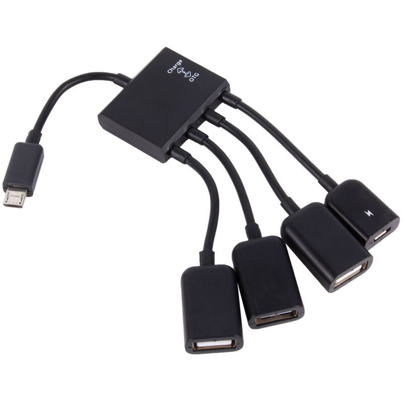 4-port Micro-usb-otg-hub-adapter Für Android-tablets Und -smartphones – Kompaktes Kabel Mit Verstärktem Stecker – Ulisem