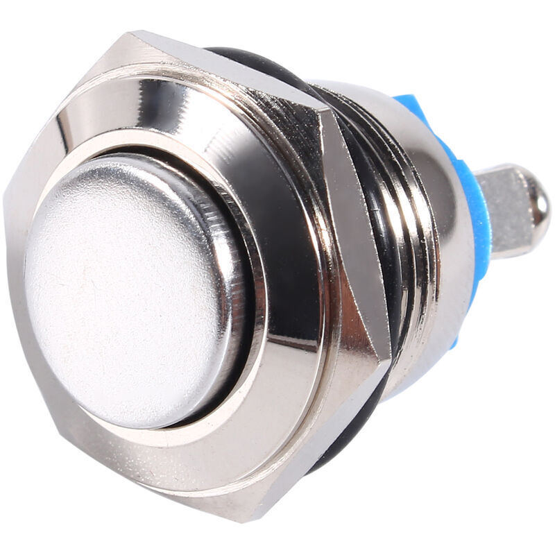 Wasserdichter Druckknopf 16 Mm, Silberfarbenes Metall, Momentan-ein/aus-funktion, 12 V, Für Autohupe -ulisem