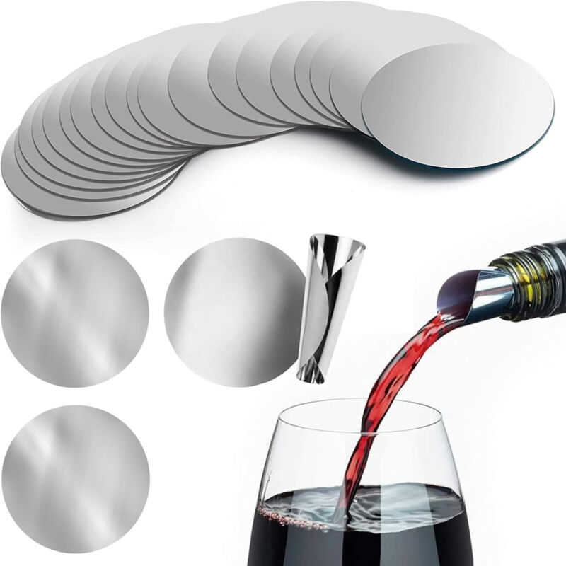 Tropffreier Weinausgießer Aus Aluminium – Set Mit 50 Flexiblen Scheiben Für Flaschen, Ideal Für Restaurants Und Den Privaten Gebrauch – Ulisem