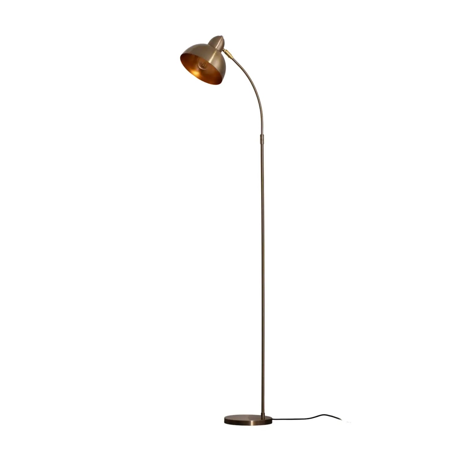 [gebraucht] B-ware Stehleuchte Lampe Varzan Metall Gold E27 Led Standlampe Wohnzimmer Flur 162 Cm