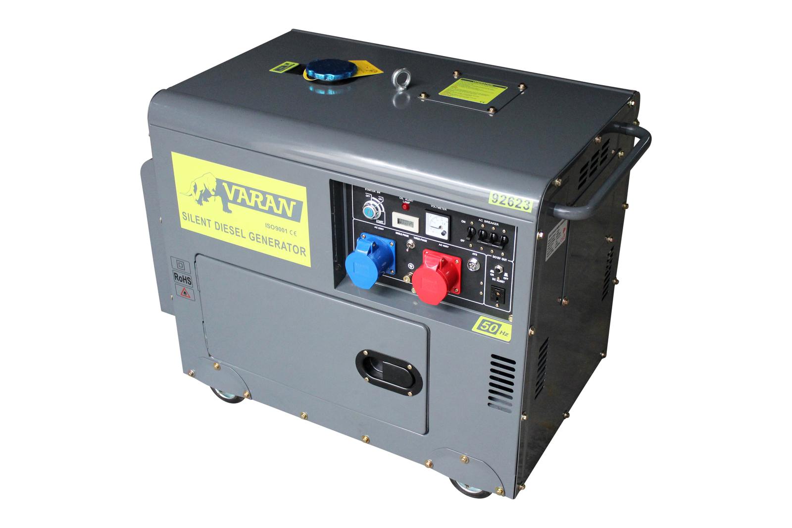 Varan Motors - 92623 Elektrischer Dieselgenerator Schallgedämpft Stromaggregat 5kva 400v & 230v Ohne Verlust