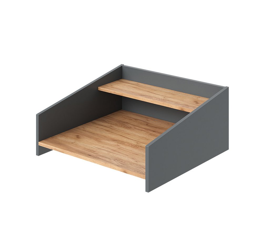 Aufsatzregal Viktor, Goldkraft Eiche/anthrazit, 65.6 X 30 Cm, Vicco Bild 2