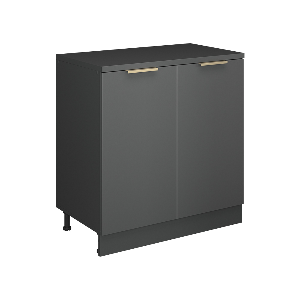 Erweiterungsschrank Rion, Anthrazit-gold/anthrazit, 80 X 46 Cm Ohne Schräge Mit 2 Türen, Vicco