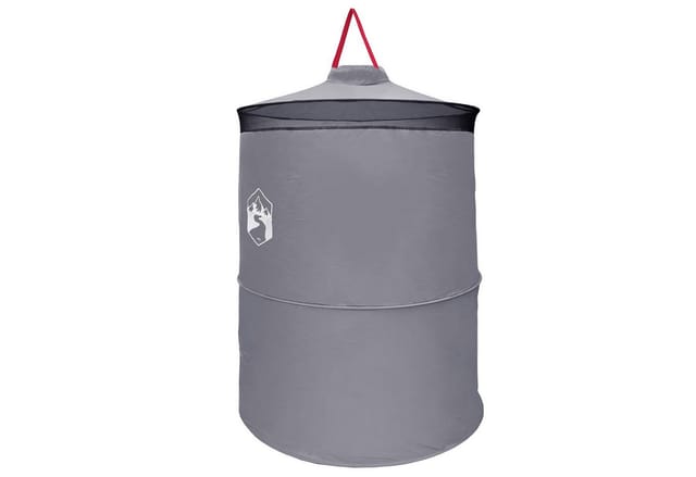 Vidaxl Pop-up Toilet Tent With Hanging Rope Grey And Orange