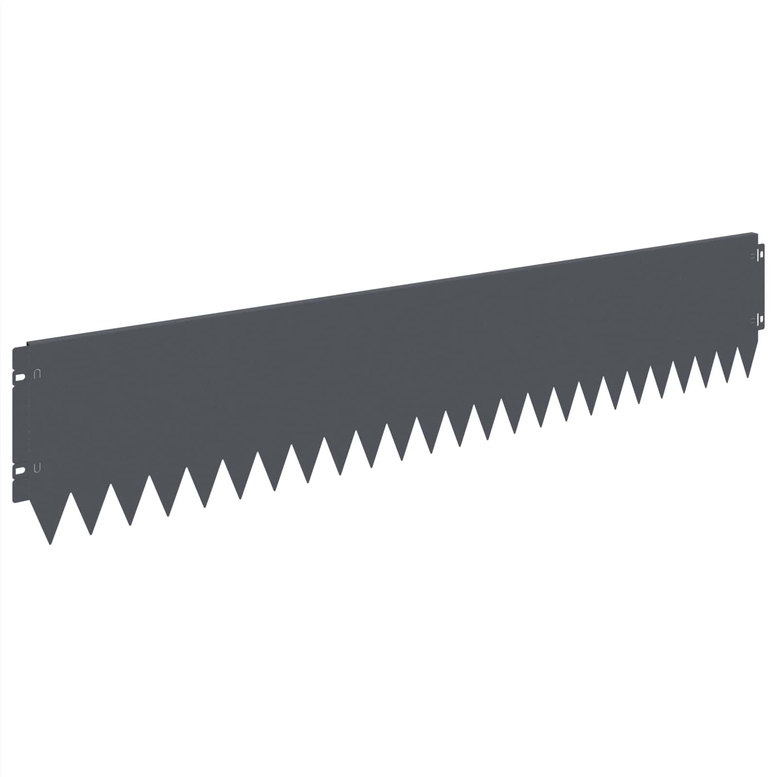 Vidaxl Lawn Edging 20 Pcs 103 X 20 Cm Steel Anthracite