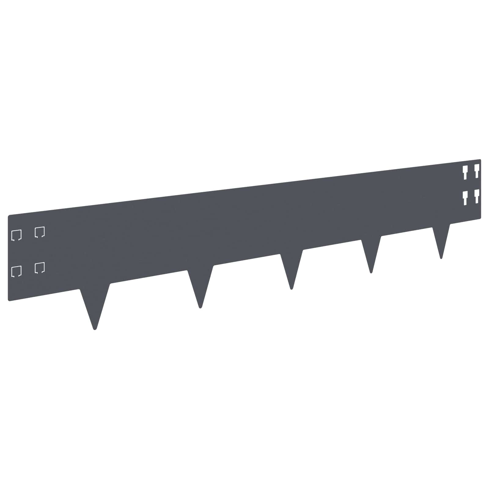 Vidaxl Lawn Edging 20 Pcs 100 X 20 Cm Steel Anthracite