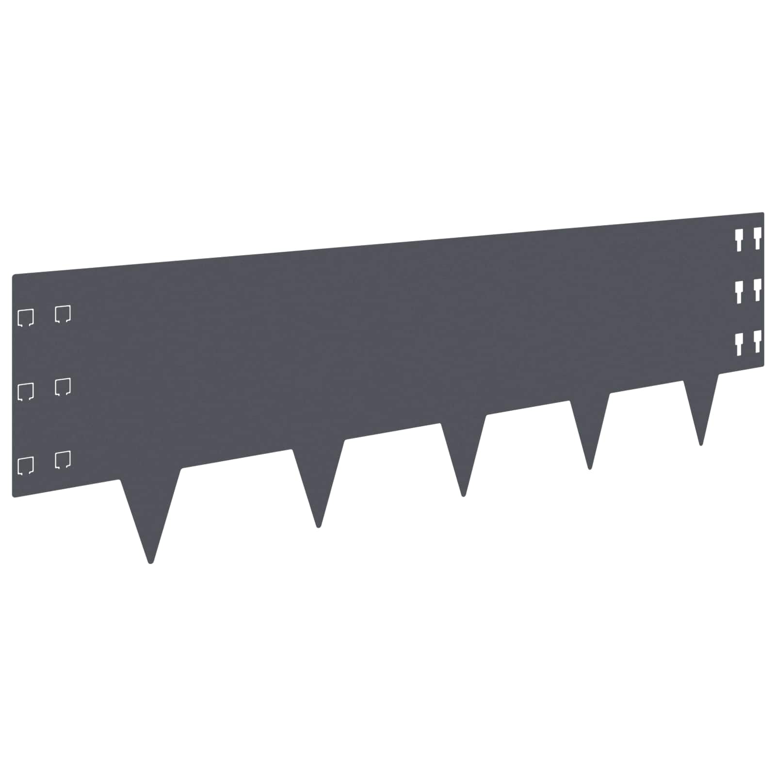 Vidaxl Lawn Edging 20 Pcs 100 X 30 Cm Steel Anthracite