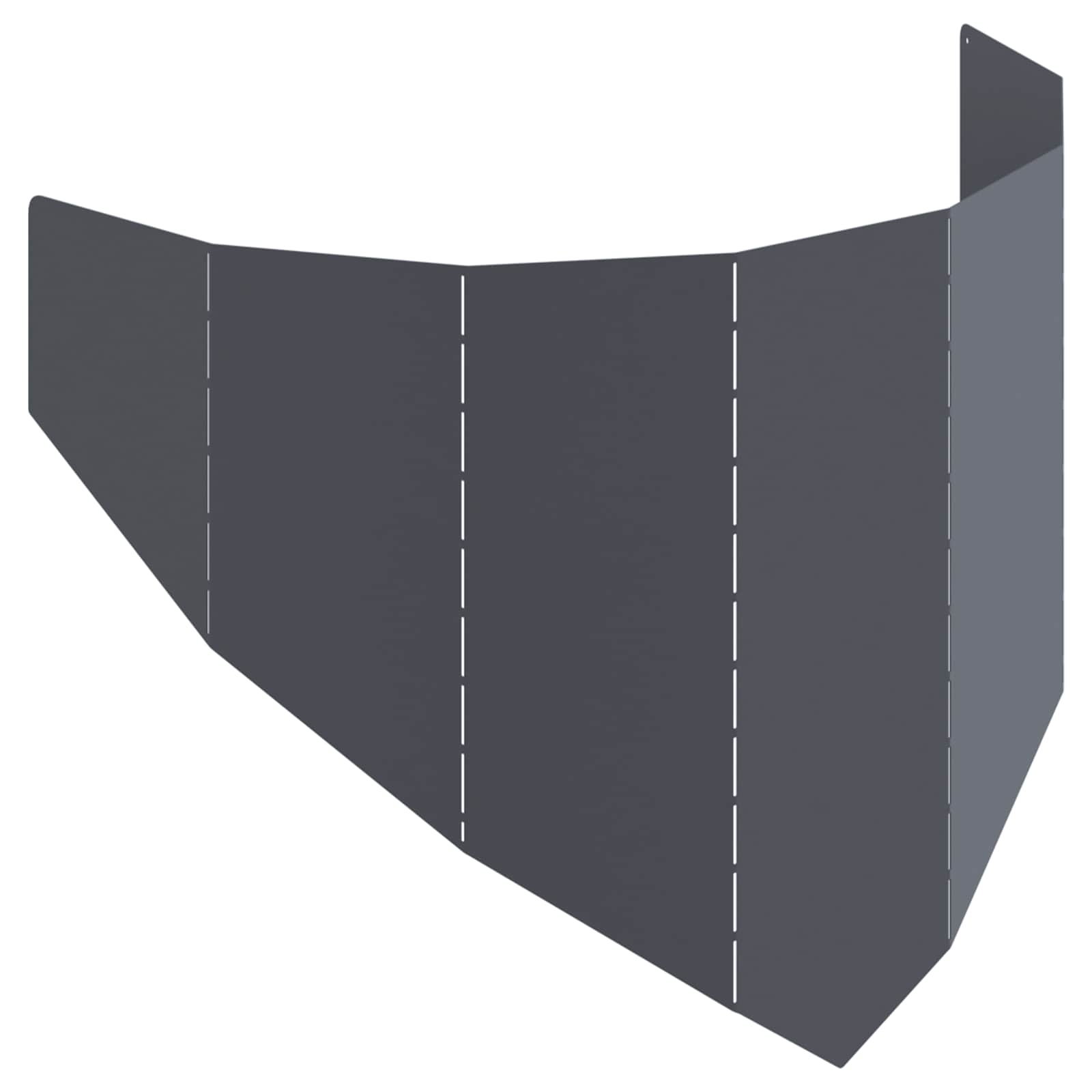 Vidaxl Lawn Edging 100 X 45 Cm Steel Anthracite