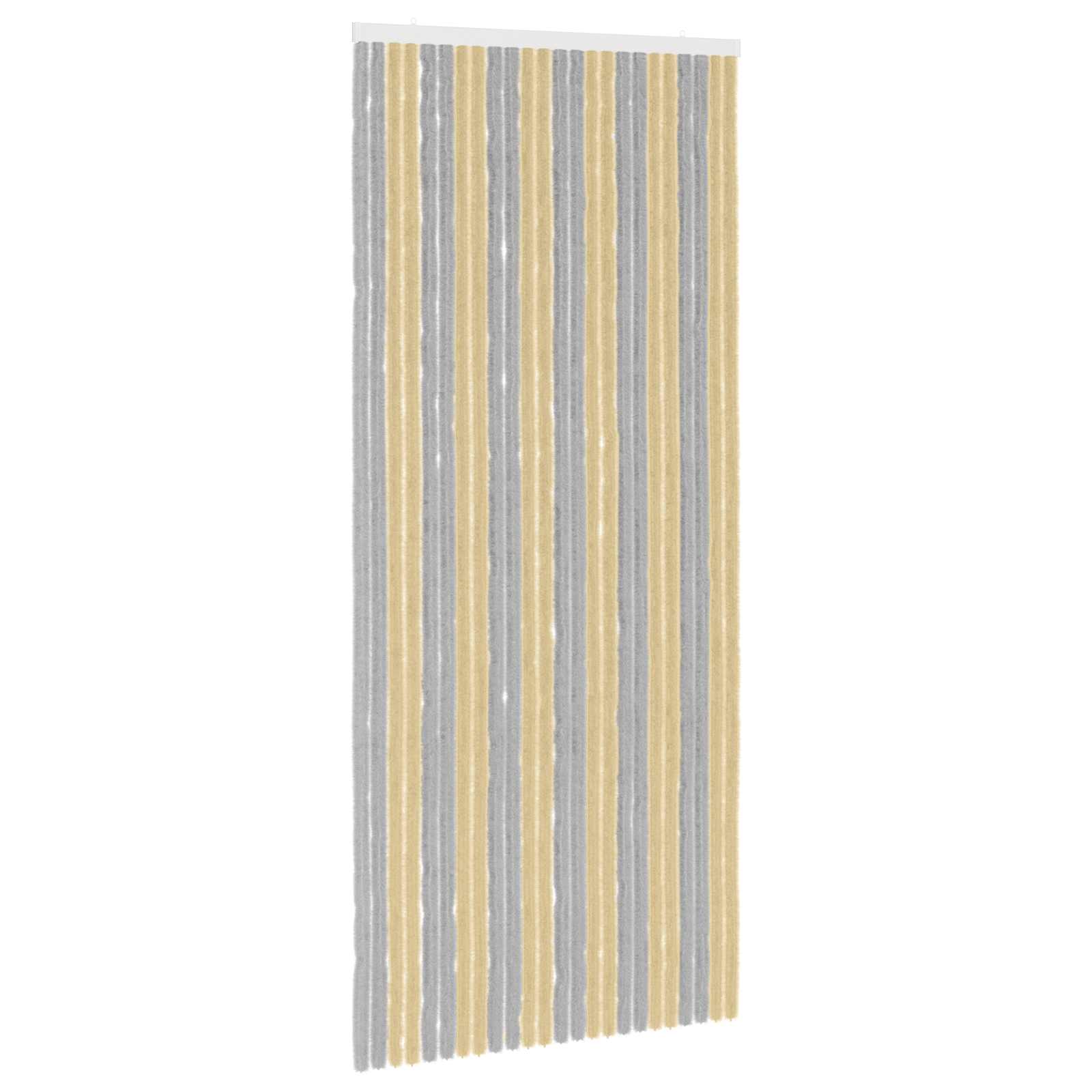 Insektenschutzvorhang Chenille Grau Und Beige 100 X 230 Cm Vidaxl