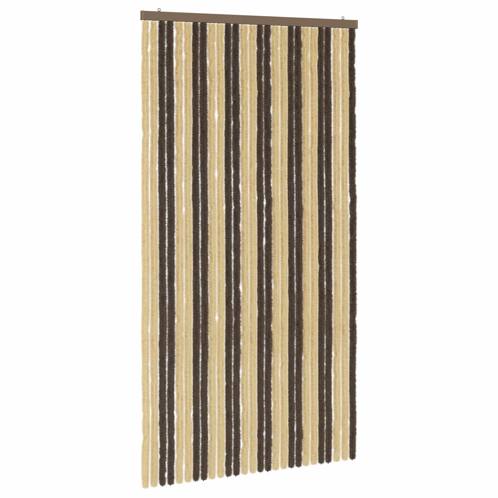 Insektenschutzvorhang Chenille Dunkelbraun Und Beige Vidaxl