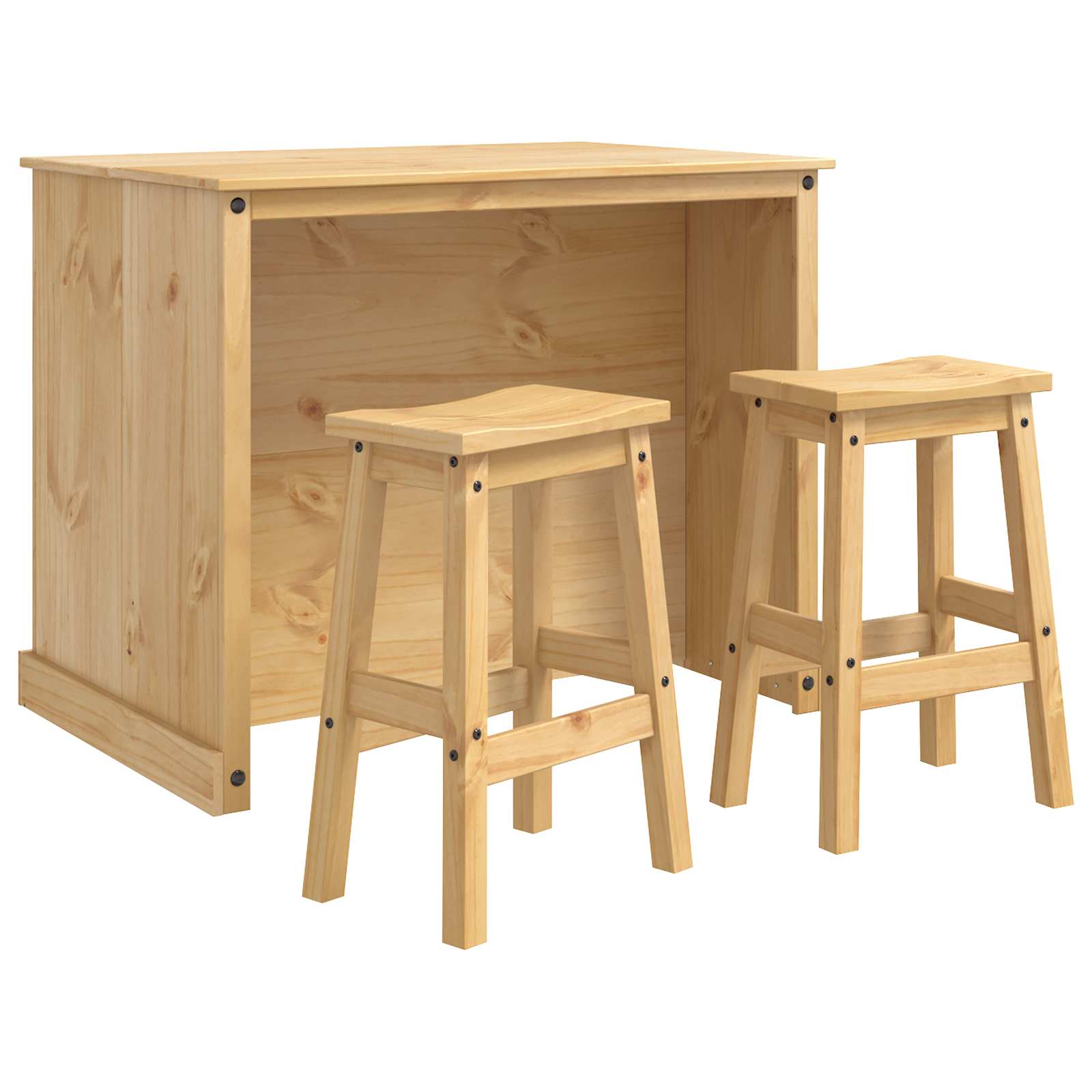 Kücheninsel Set 3 Stk. Honigwachs 112 X 77 X 91,5 Cm Vidaxl