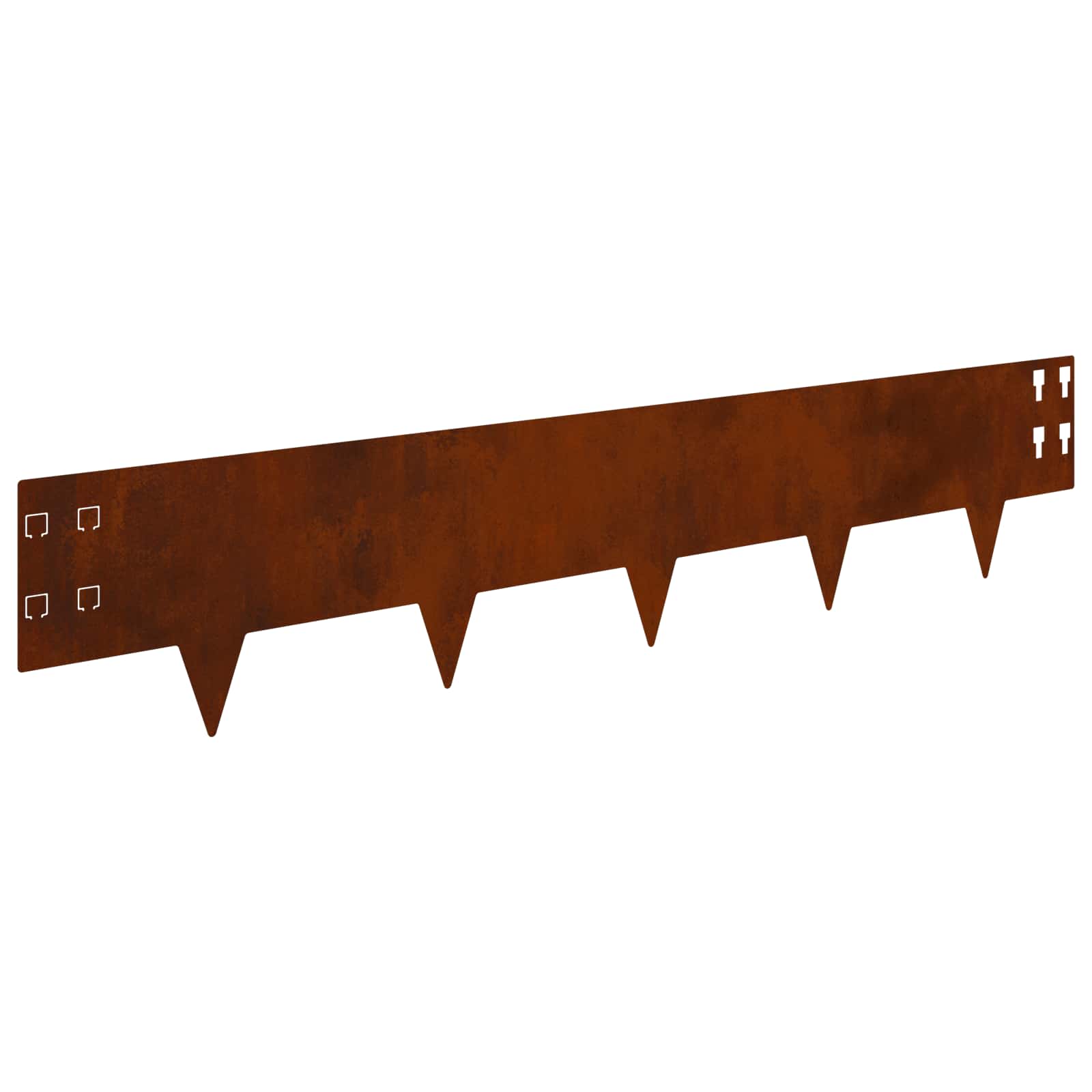 Vidaxl Lawn Edging 10 Pcs 100 X 20 Cm Steel Rusty