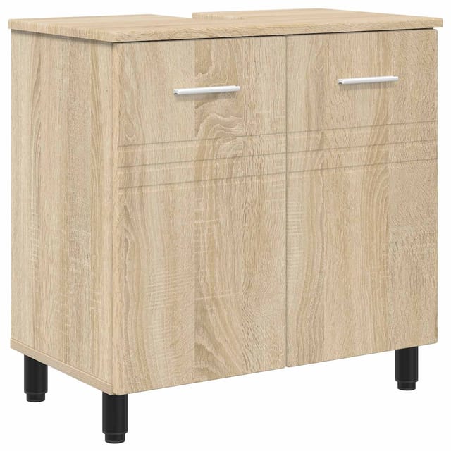 Vidaxl Bathroom Vanity Unit Sonoma Oak 60 X 35 X 60 Cm Engineered Wood