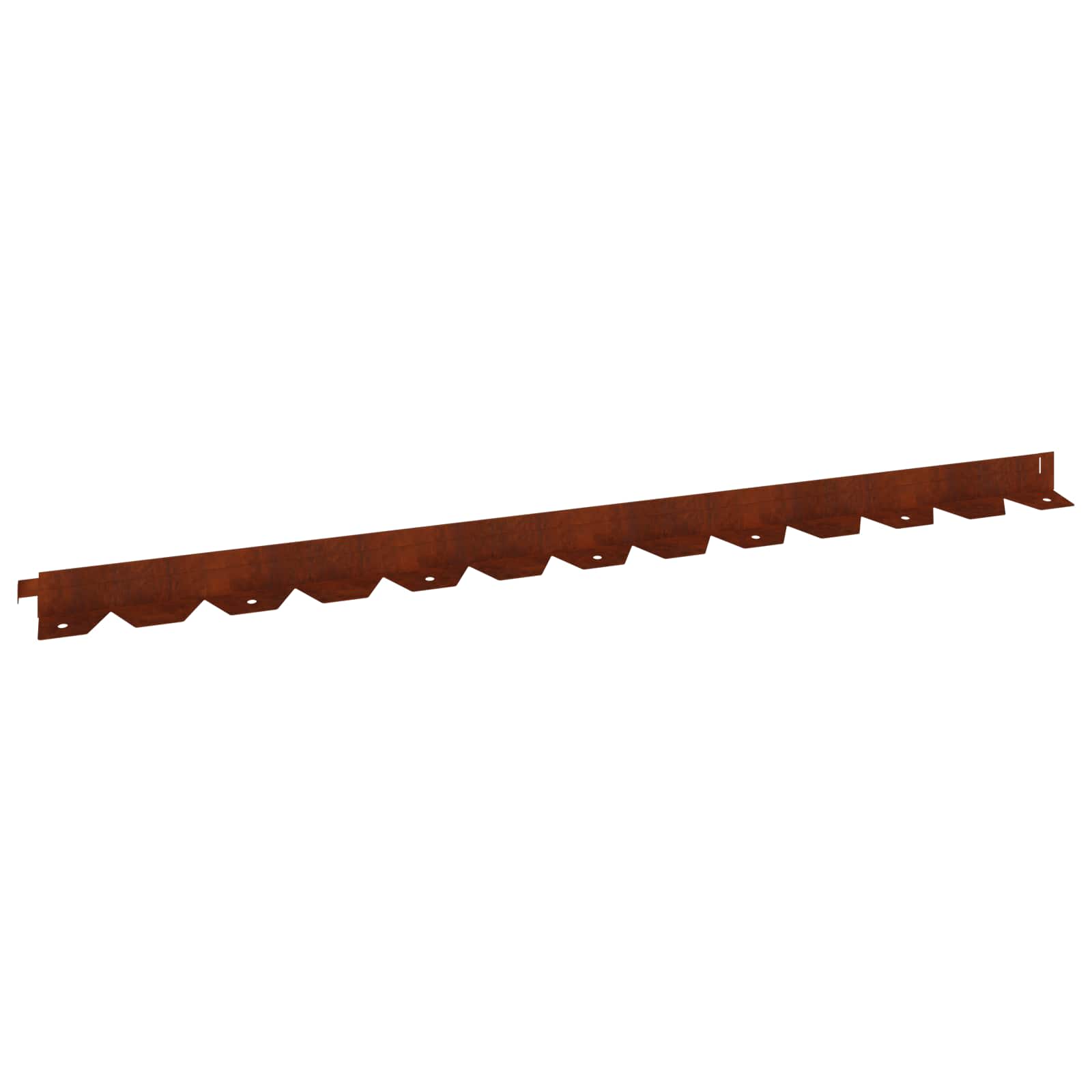 Vidaxl Lawn Edging 20 Pcs 102 X 4 X 4 Cm Steel Rusty