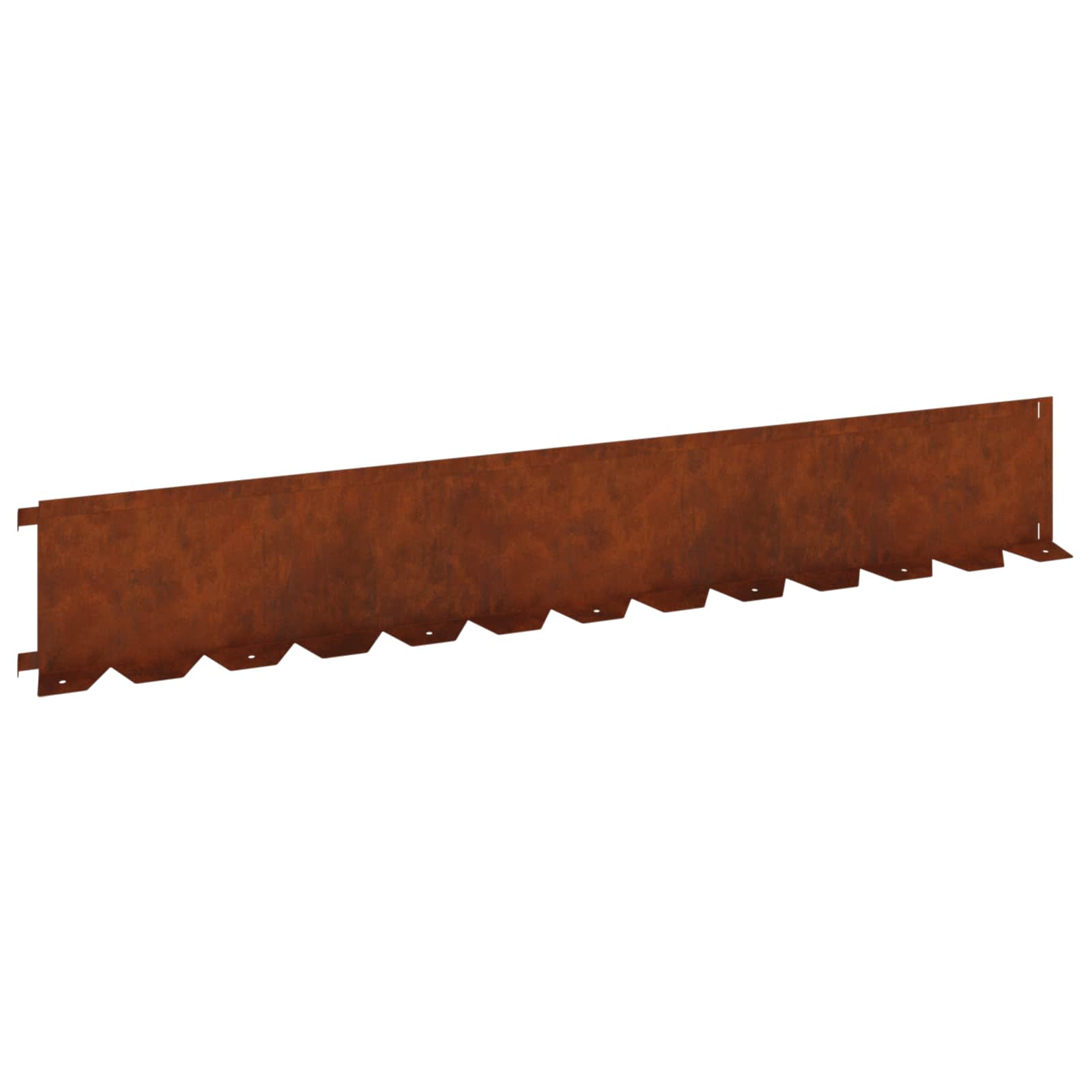 Vidaxl Lawn Edging 10 Pcs 102 X 15 X 4 Cm Steel Rusty